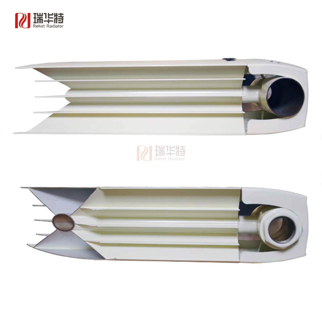 75*60*600銅鋁復(fù)合暖氣片切面圖